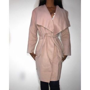 Pink Wrap Trench Coat